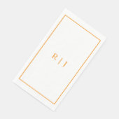 Serviette En Papier Monogrammes Citrouille Orange Automne Mariage (Coin)