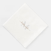 Serviette En Papier Monogrammes et noms de script Gold & Grey (Coin)
