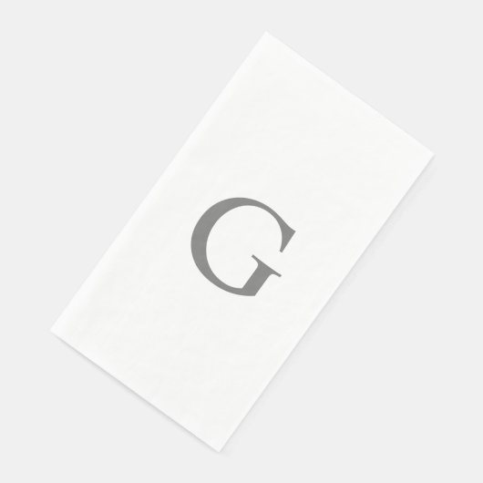 Serviette En Papier Monogrammes Lettre Initiale Fête de Remise de Dipl (Coin)