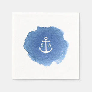 Serviette En Papier Monographie d'ancrage nautique de la plage d'aquar
