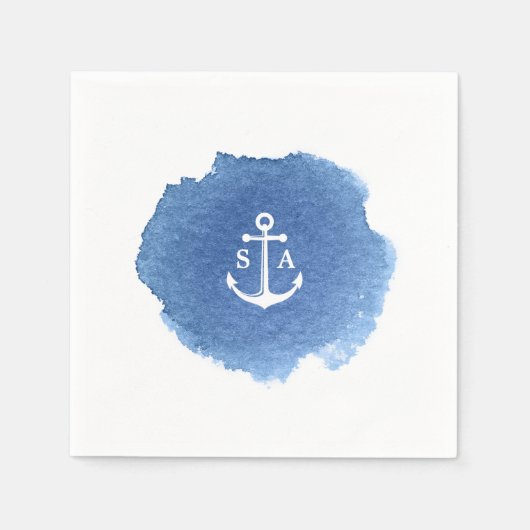 Serviette En Papier Monographie d'ancrage nautique de la plage d'aquar (Devant)