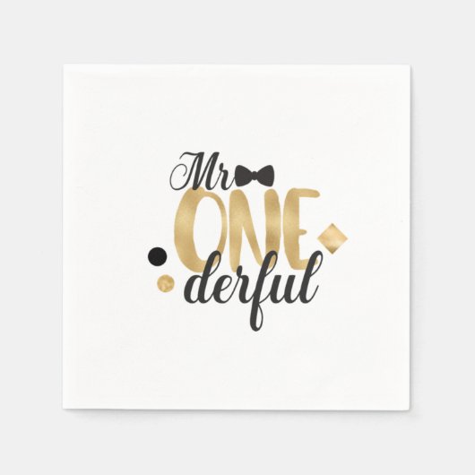 Serviette En Papier Monsieur Onederful Napkins (Devant)