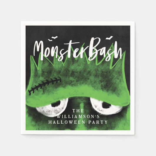 Serviette En Papier Monster Bash Éffrayant Frankenstein Halloween (Devant)