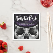 Serviette En Papier Monster Bash Éffrayante Skeleton Halloween Party (En situation)