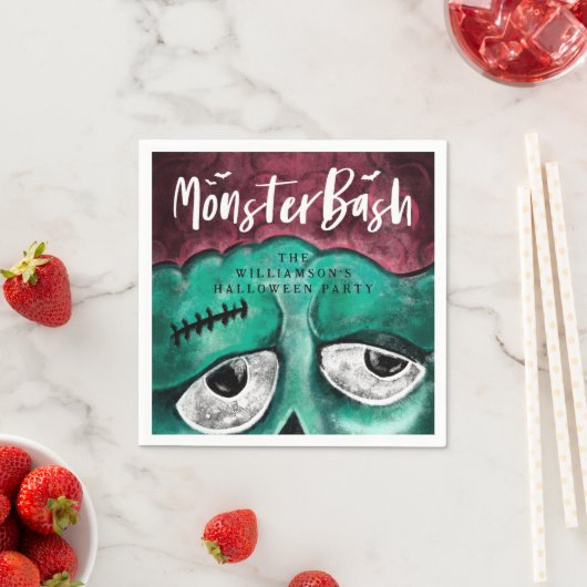 Serviette En Papier Monster Bash Fun Éffrayant Zombie Halloween (En situation)