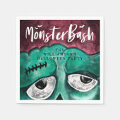 Serviette En Papier Monster Bash Fun Éffrayant Zombie Halloween (Devant)