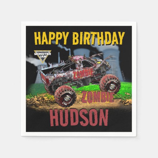 Serviette En Papier Monster Jam - Anniversaire Zombie (Devant)