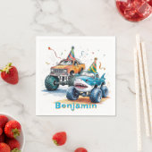 Serviette En Papier Monster Shark Camion Anniversaire Bash (En situation)