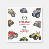 Serviette En Papier Monster truck, boy any age birthday (Devant)