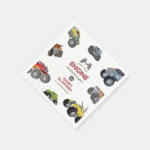 Serviette En Papier Monster truck, boy any age birthday (Coin)