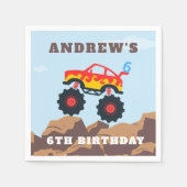 Serviette En Papier Monster Truck Boy fête d'anniversaire (Devant)