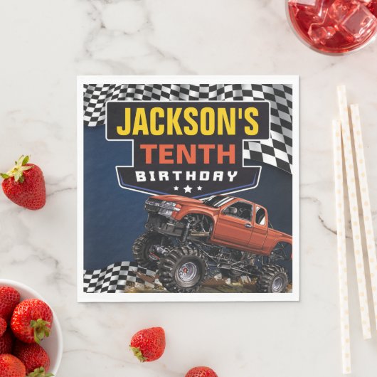Serviette En Papier Monster Truck Jam fête d'anniversaire, n'importe q (En situation)