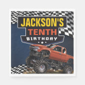 Serviette En Papier Monster Truck Jam fête d'anniversaire, n'importe q (Devant)