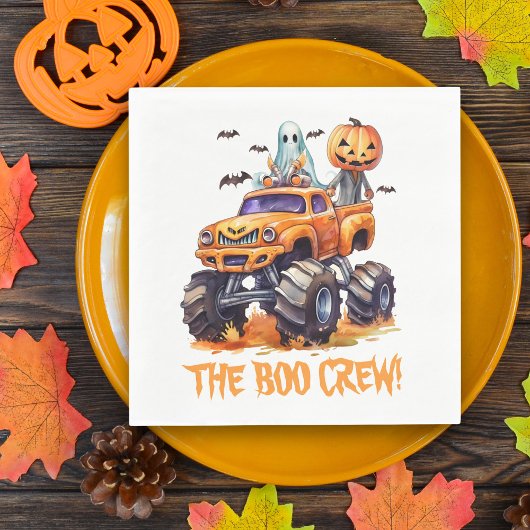 Serviette En Papier Monster Truck Modern Bow Crew Cute Halloween