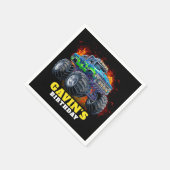Serviette En Papier Monster Truck Personnalisé Anniversaire Fête (Coin)
