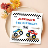 Serviette En Papier Monster Truck Racing fête d'anniversaire