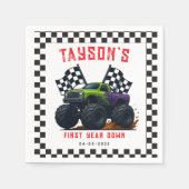 Serviette En Papier Monster Trucks 1ère fête d'anniversaire (Devant)