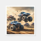 Serviette En Papier Monster Trucks Mayhem, (Devant)