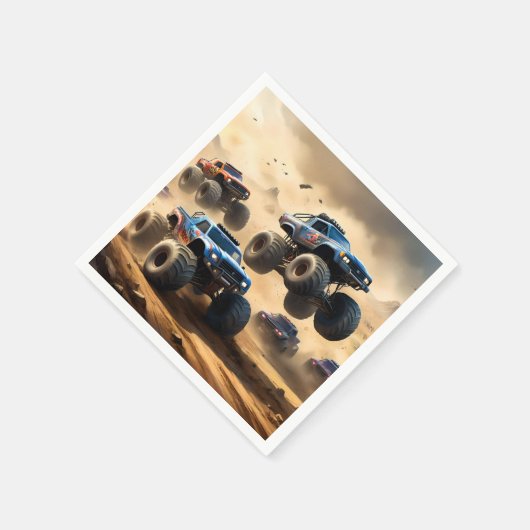 Serviette En Papier Monster Trucks Mayhem, (Coin)