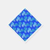 Serviette En Papier Monstera Breeze Bleu de Cobalt (Coin)