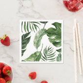 Serviette En Papier Monstera Tropical plage d'été mariage élégant (En situation)