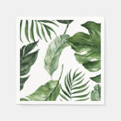 Serviette En Papier Monstera Tropical plage d'été mariage élégant (Devant)