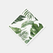 Serviette En Papier Monstera Tropical plage d'été mariage élégant (Coin)