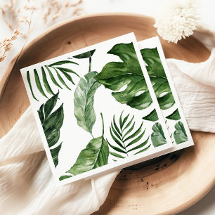 Serviette En Papier Monstera Tropical plage d'été mariage élégant