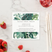 Serviette En Papier Monstère Tropicale Green Foliage Mariage Fun Faits (En situation)