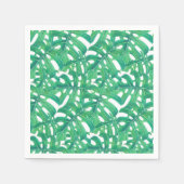 Serviette En Papier Monstère verte tropicale feuille motif (Devant)