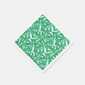 Serviette En Papier Monstère verte tropicale feuille motif (Coin)