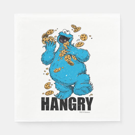 Serviette En Papier Monstre Cookies Rétro | (Devant)
