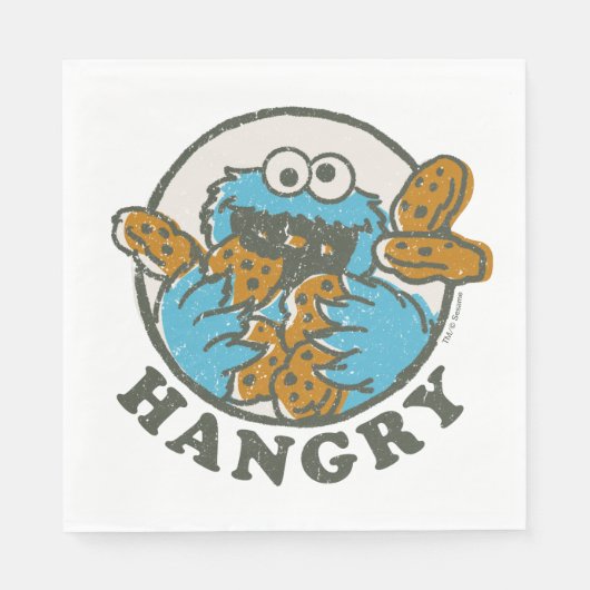 Serviette En Papier Monstre de cookies vintages | (Devant)