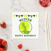 Serviette En Papier Monstre déplaisant Nom de l'enfant Joyeux annivers (En situation)