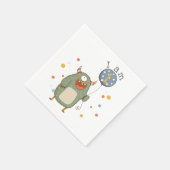 Serviette En Papier Monstre mignon sur mesure avec Balloon Anniversair (Coin)
