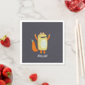 Serviette En Papier Monstres amusants (En situation)