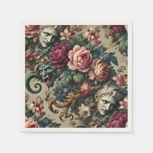 Serviette En Papier Monstres entre hommes - gothique baroque (Devant)