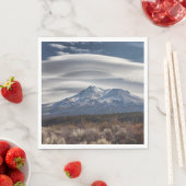 SERVIETTE EN PAPIER MONT SHASTA AVEC NUAGE LENTICULAIRE (En situation)