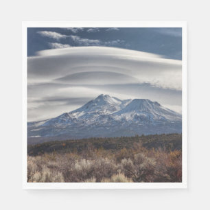 SERVIETTE EN PAPIER MONT SHASTA AVEC NUAGE LENTICULAIRE