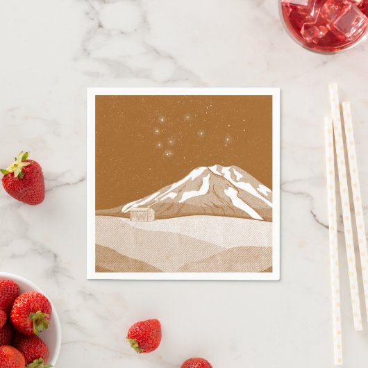 Serviette En Papier Mont Taranaki (En situation)