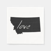 Serviette En Papier Montana Love Papier Partie Napkins (Devant)