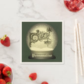 Serviette En Papier Monte-neige Art nouveau (En situation)