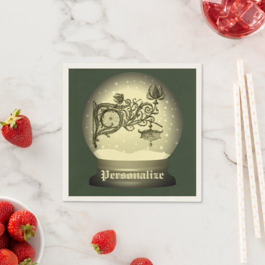 Serviette En Papier Monte-neige Art nouveau (En situation)