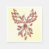 Serviette En Papier Montées rouges de Phoenix (Devant)