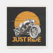 Serviette En Papier Monter seulement moto retro Papier & Pingouins (Devant)
