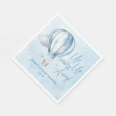 Serviette En Papier Montez et partez ! Baby shower Blue Hot Air Balloo (Coin)
