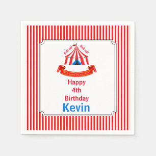 Serviette En Papier Montez ! Montez ! Fête d'anniversaire du cirque