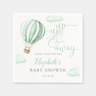 Serviette En Papier Montgolfière Bébé Fête Prénatale Neutre