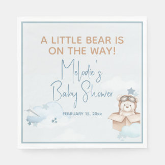 Serviette En Papier Montgolfière Ours en Peluche