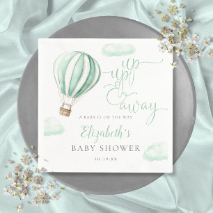 Serviette En Papier Montgolfière Up And Away Baby Shower Neutre